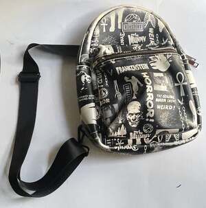 Universal Monsters Black and White Horror Monsters All-Over Print Crossbody Slin